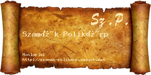 Szamák Polikárp névjegykártya